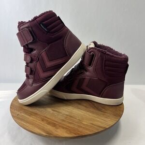 Hummel‎ Kids Stadil Tex Waterproof Hiking Boots Slip On Comfort Shoes Size 4.5